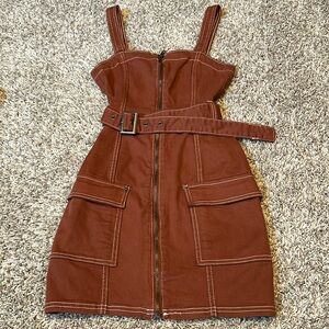 🆂🆄🅼🅼🅴🆁 🆂🅰🅻🅴 𝟱/$𝟮𝟬 XXS Divided  H&M Denim Rust Dress